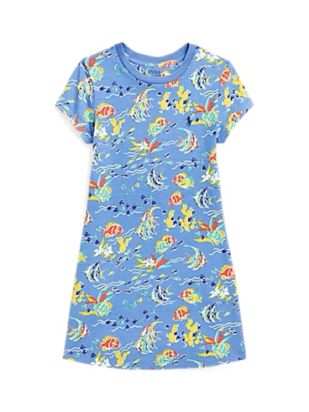 Polo Ralph Lauren Girls Tropical Fish Beach Dress Cotton Jersey Tee 3/3T